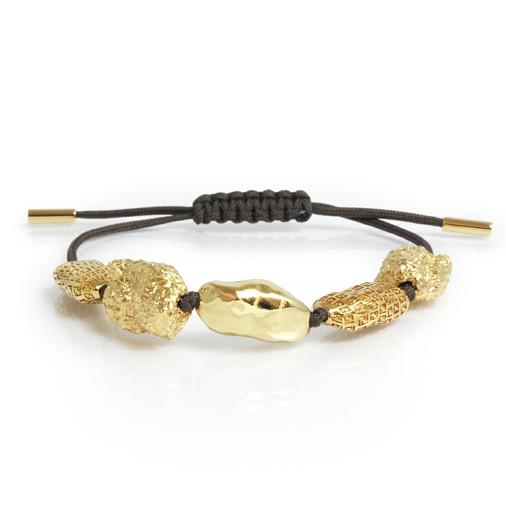 Fendi Irregular Shape Ff Bracelet Gold Brown - image 1